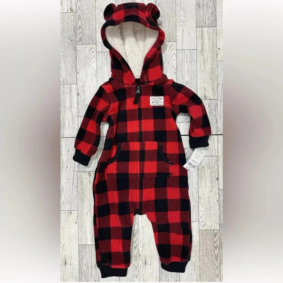 Carter's Other - Infant Boys Plaid 1 Piece Sleeper Pajama Sleep & Play Little Scout